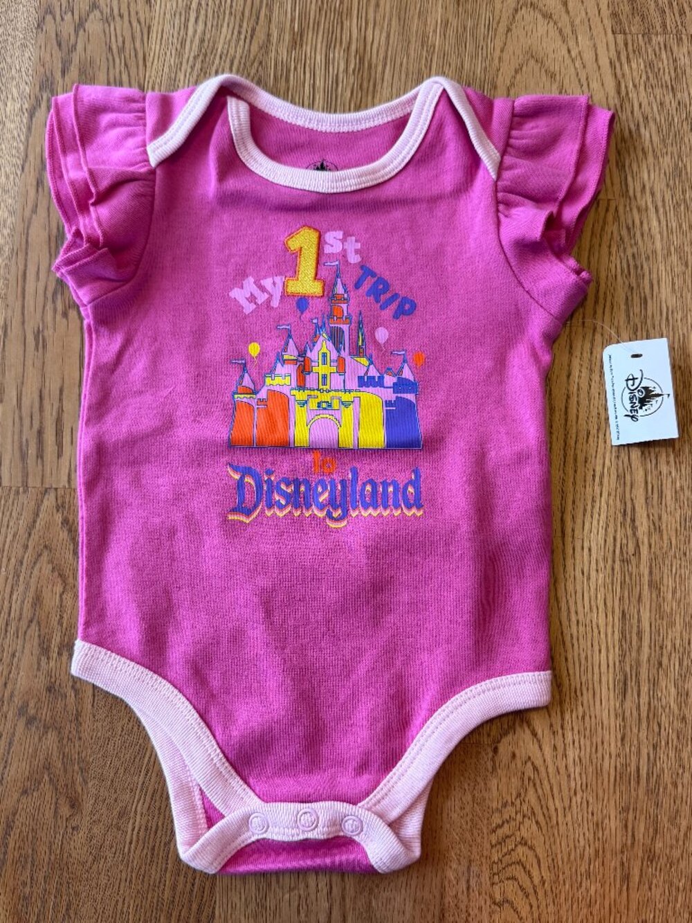 Disneyland My First Trip Baby Girl Top Size 6-9 Months NWT